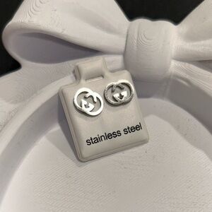 GG Silver Stainless Steel Fashion Earrings